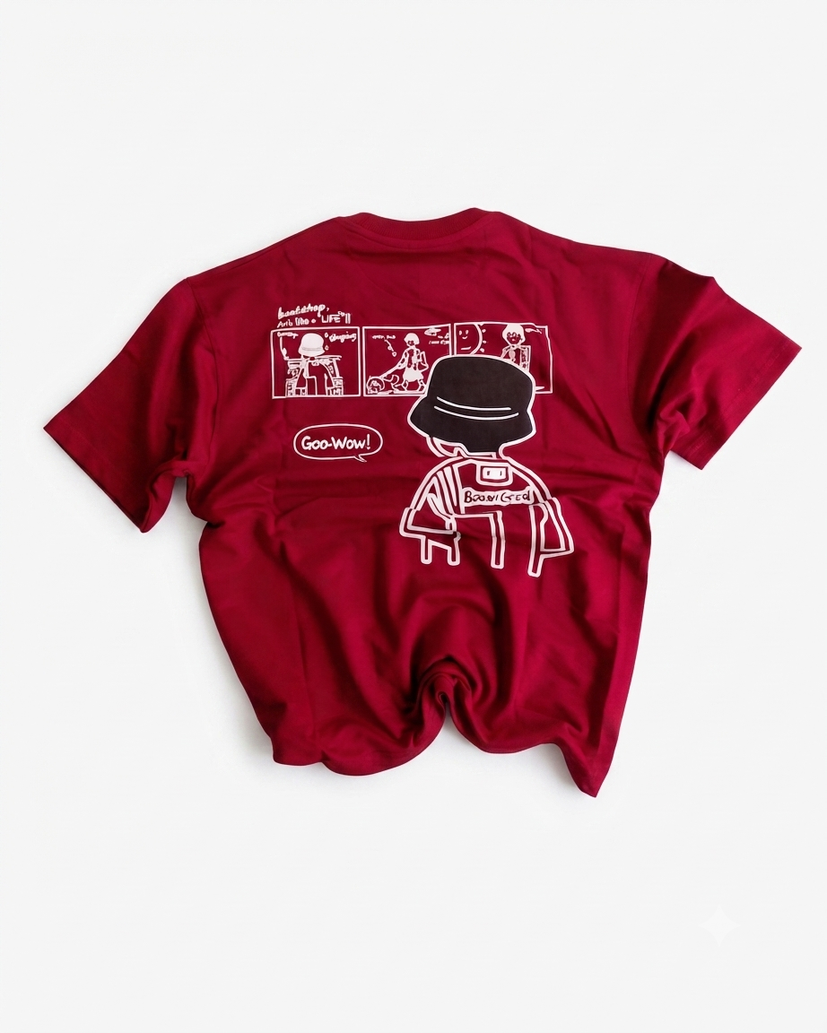 LOV3FT MR20 PREMIUM MEDIUM MAROON TEES (OVERSIZED)