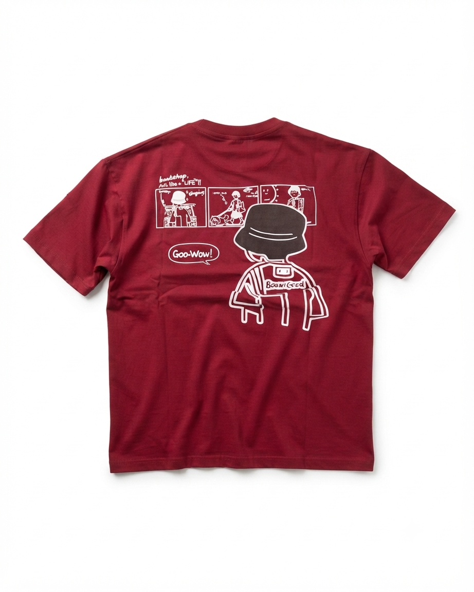 LOV3FT MR20 PREMIUM MEDIUM MAROON TEES (OVERSIZED)